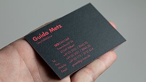 Corporate Design GOLEAN - Visitenkarten Black Red