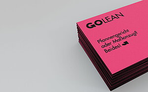 Corporate Design GOLEAN - Visitenkarten Konzept