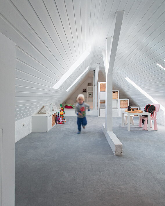 Spitzboden Ausbau -  Raumwirkung