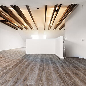 Blick in die Maisonette Wohnung - Offener Zugang