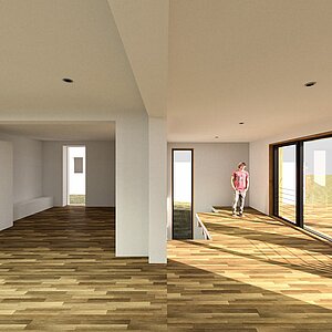 Anbau Haus S Pulheim - Innenperspektive Bestand - Neu