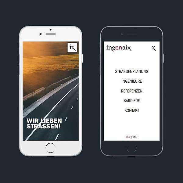 Ingenaix - Responsive Webdesign - Smartphone