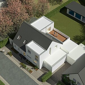 Architektur Idee - Isometrische Darstellung