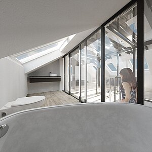 Konzept 04 - Blick aus der Badewanne