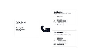 Corporate Design GOLEAN - Visitenkarten Konzept