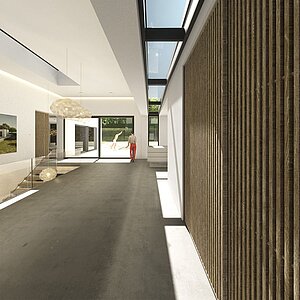 Innenraum Lichtfuge - Neubau-Einfamilienhaus-Frechen