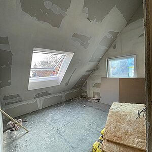 Bauzeit - Schlafzimmer Dachgeschoss