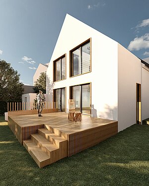 Anbau Haus S Pulheim - Satteldach Putz