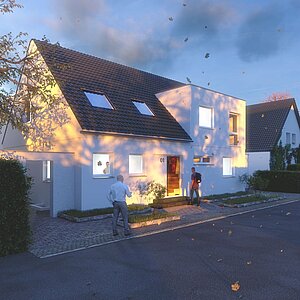 Architektur Idee - Straßen Perspektive