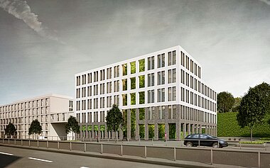 3d Visualisierung Büro - Entwurfsüberarbeitung V4 - Straßenseite