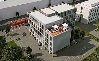 3d Visualisierung Büro - Entwurfsüberarbeitung V2 - Isometrie