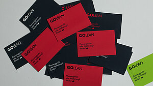 Corporate Design GOLEAN - Visitenkarten in CI Farben