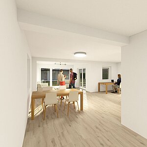 Architektur Idee - Erdgeschoss Wohnen