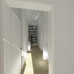Architektur Idee - Dachgeschoss Flur