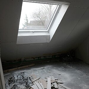 Bauzeit - Schlafzimmer Dachgeschoss