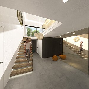 Innenraum Eingang - Neubau-Einfamilienhaus-Frechen