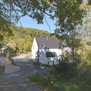 Haus L - Perspektive Süden aus dem Wald