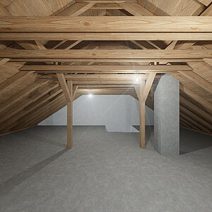 Konzept 0 - Neupositionierung einer baurechtlich korrekten Wohnungstreppe