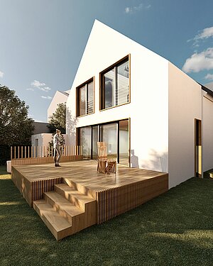 Anbau Haus S Pulheim - Satteldach Putz