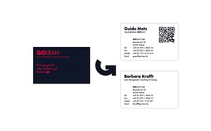 Corporate Design GOLEAN - Visitenkarten Konzept