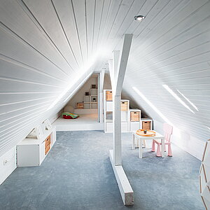 Spitzboden Ausbau -  Raumwirkung