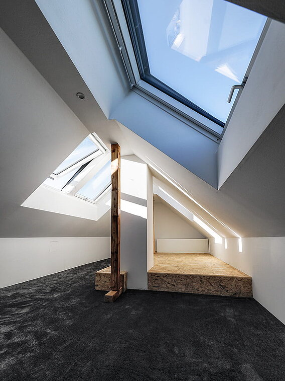 Spitzbodenausbau Nachher