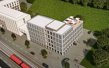 3d Visualisierung Büro - Entwurfsüberarbeitung V3 - Isometrie