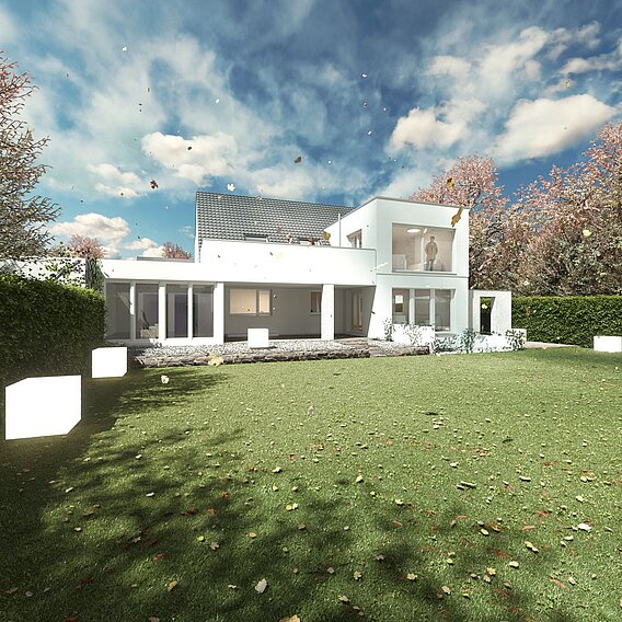 Architektur Idee - Garten Perspektive