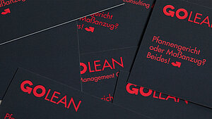 Corporate Design GOLEAN - Visitenkarten Black Red