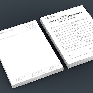 Briefpapier und Faxbrief