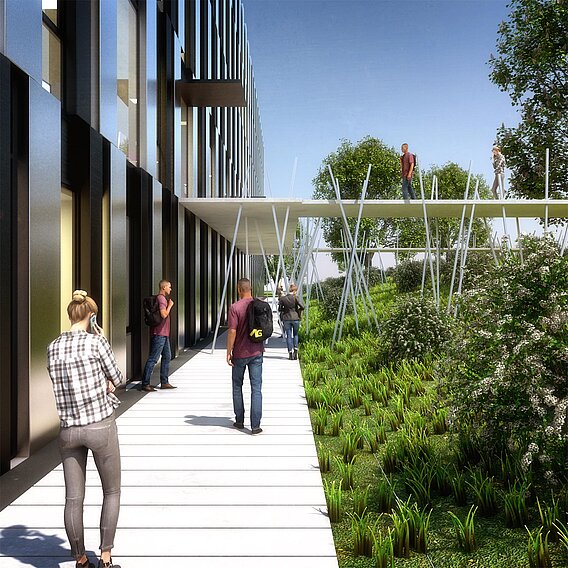 3d Visualisierung Büro - Eingang