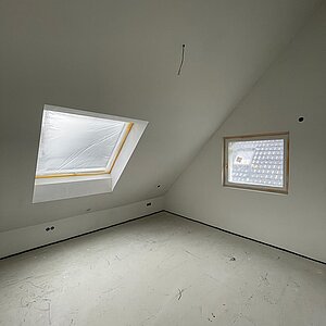 Bauzeit - Schlafzimmer Dachgeschoss