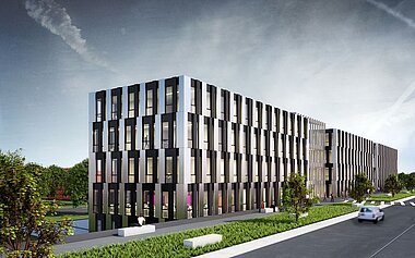 3d Visualisierung Büro - Entwurfsüberarbeitung 01 - Straßenseite