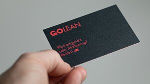 Corporate Design GOLEAN - Visitenkarten Black Red